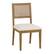 Angle. OSP Home Furnishings - Alaina Cane Back Dining Chair 2-PK - Linen.