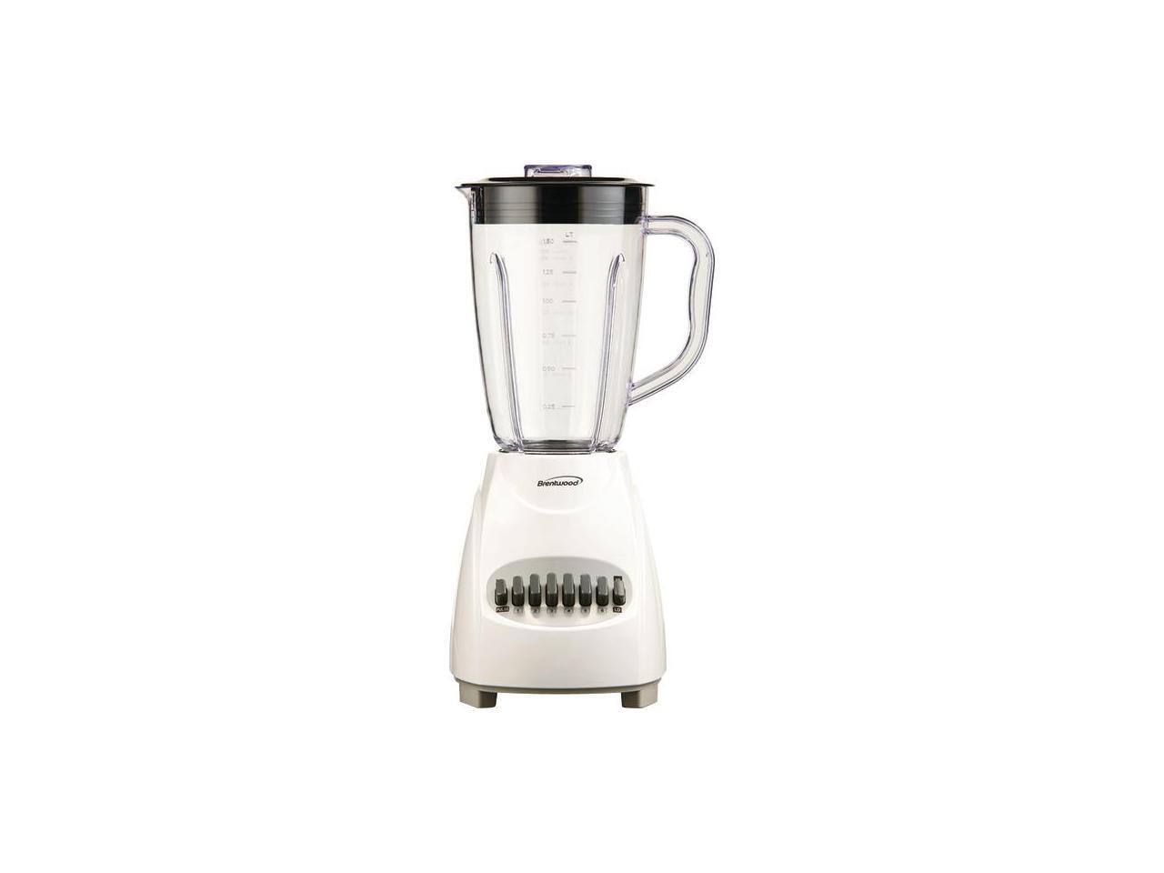 Alt View 2. Brentwood Appliances - Brentwood Home Kitchen 12-Speed Blender With 1.5 Liter Plastic Jar White - White.