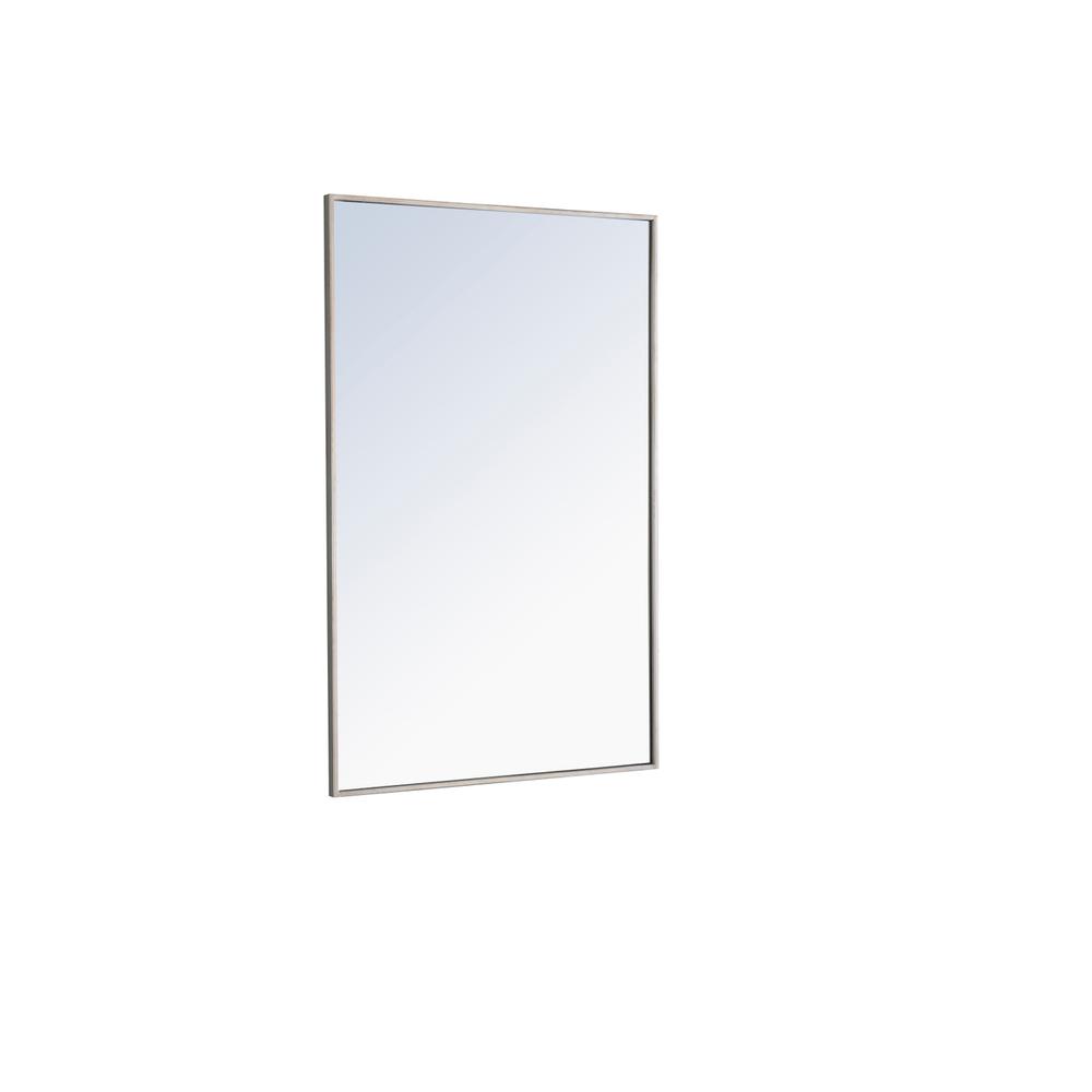 Alt View 7. Elegant Decor - Metal frame Rectangle Mirror 28 inch Silver - Silver.