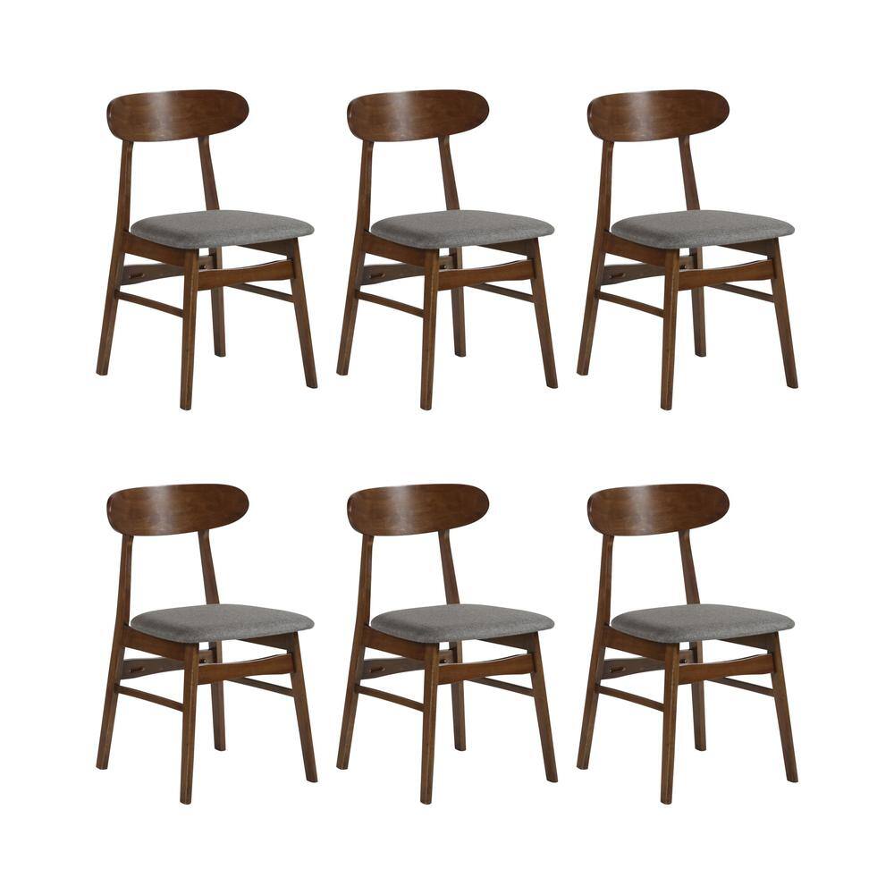 New Classic Furniture - Morocco Dark Solid Wood Dining Chair (Set of 6) - Gray
