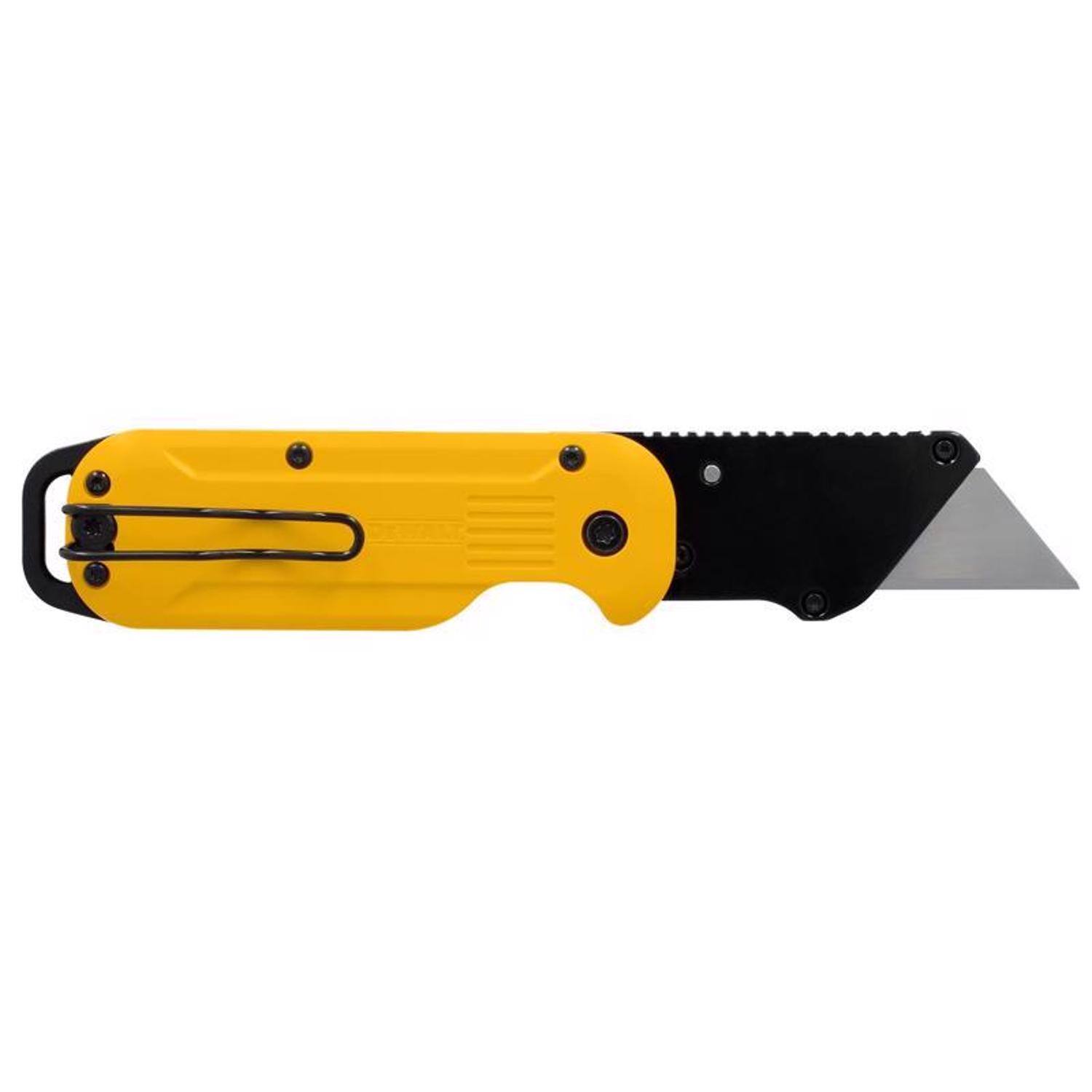 Left. Dewalt - DeWalt Press and Flip Atomic Compact Utility Knife Yellow 1 pc.