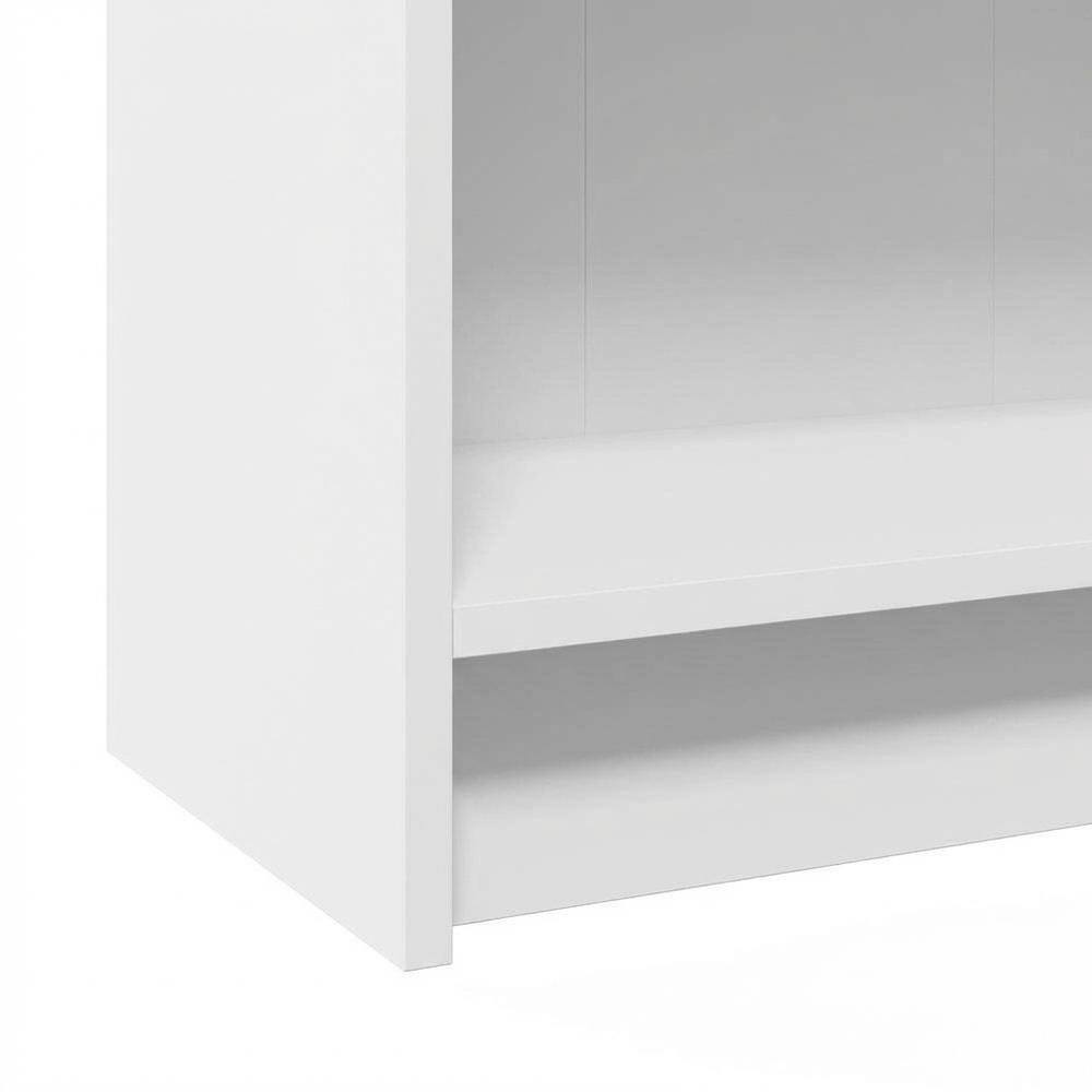 Alt View 2. FurniFact - 3-Tier Adjustable Shelf Bookcase with Modern Storage Design - White.