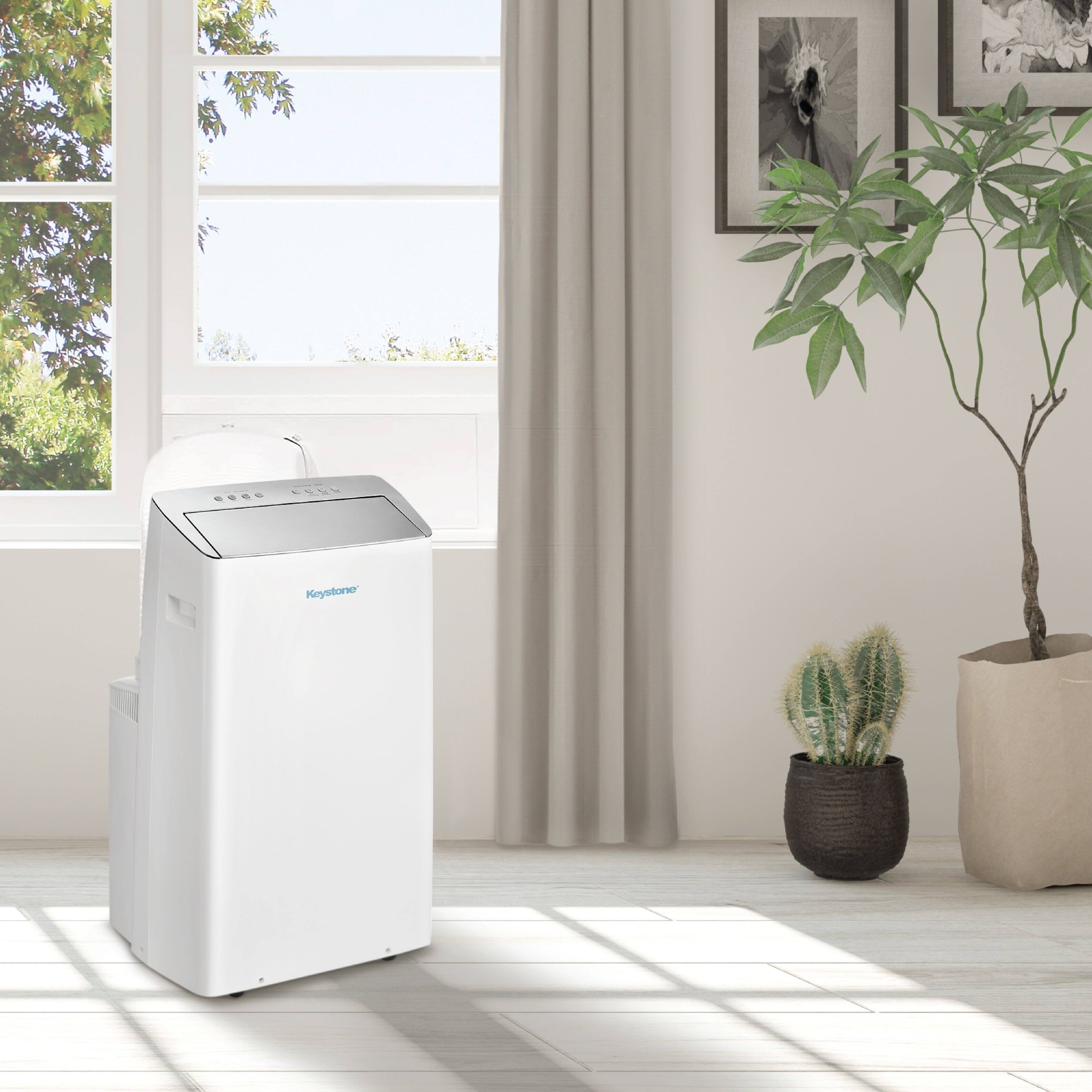 Alt View 27. Keystone - 14,000 BTU ASHRAE/12,000 BTU DOE Portable Inverter Air Conditioner with Remote Control - White.