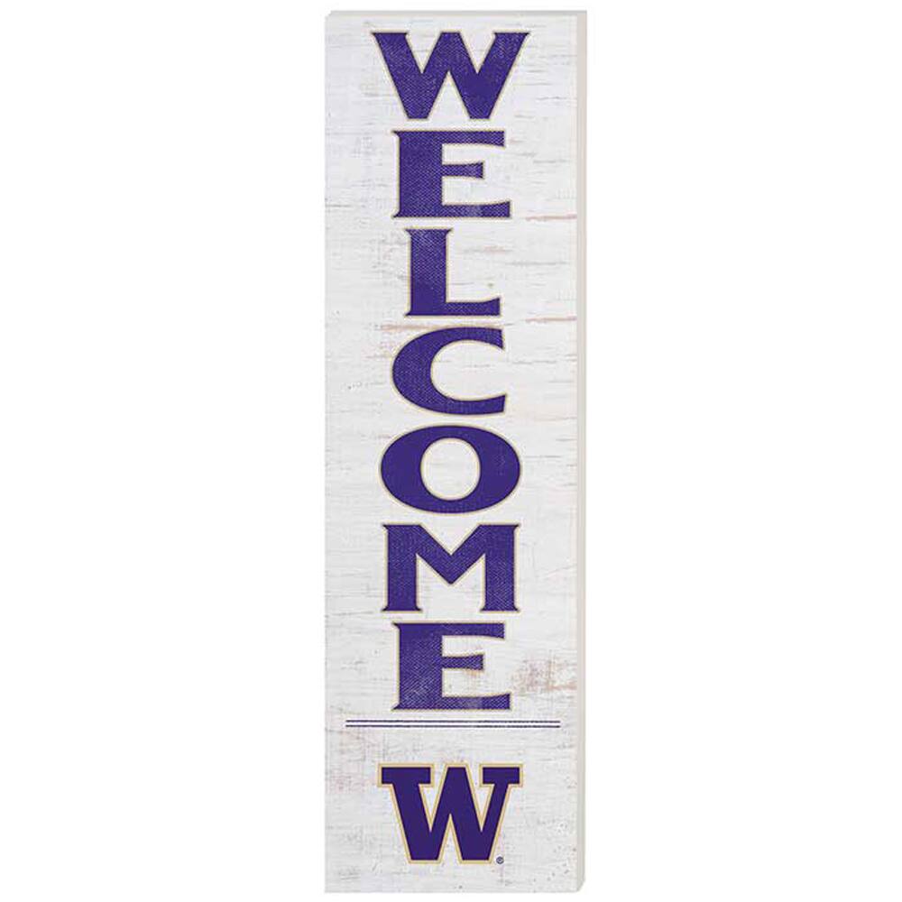 Jardine - Washington Huskies 10'' x 35'' Indoor/Outdoor Welcome Sign - White