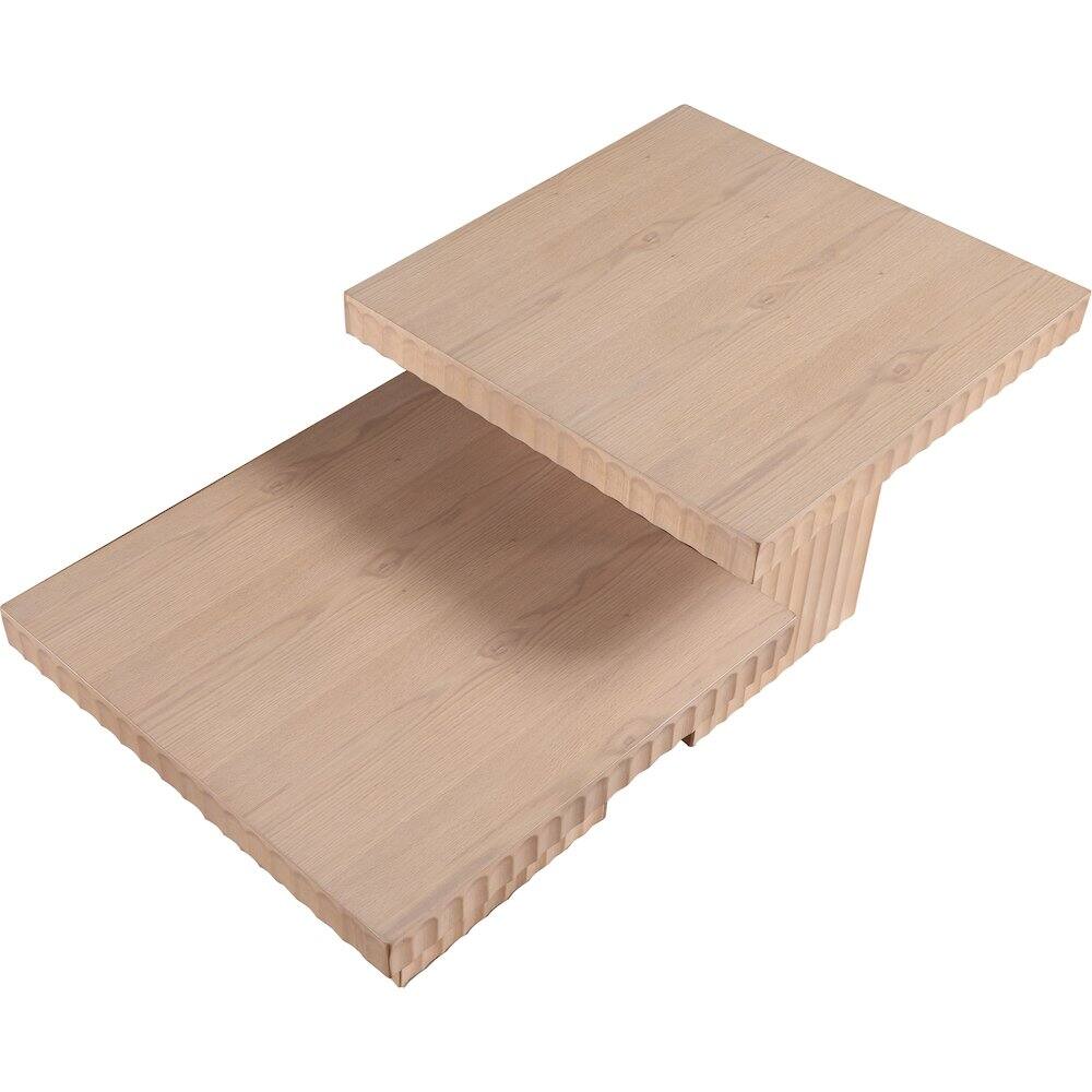 Alt View 4. Meridian Furniture - Spencer Natural Oak Veneer Coffee Table - Brown.