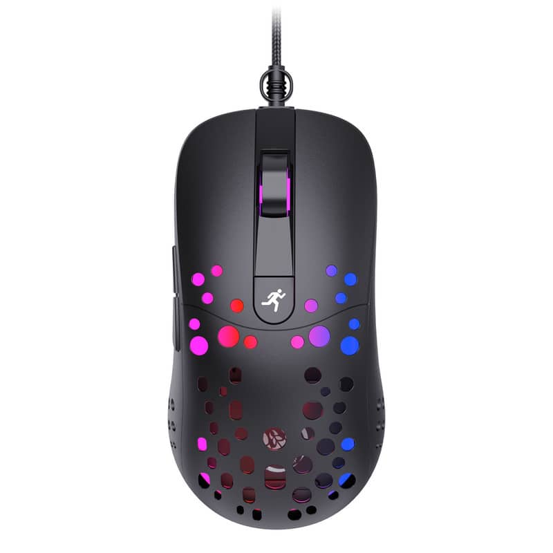 SKRAN - Wired Gaming Mouse: 6-Button RGB Dimmable, 8000 DPI, Easy-to-Use for Gaming/Office, Ideal for Gamers & Professionals - Wired - Black