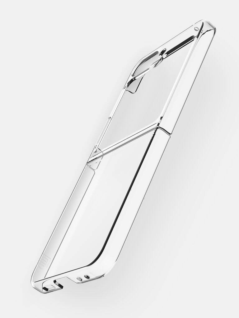 Front. BodyGuardz - BodyGuardz Refract Samsung Galaxy Z Flip5 Clear 2- Piece Case - Clear.