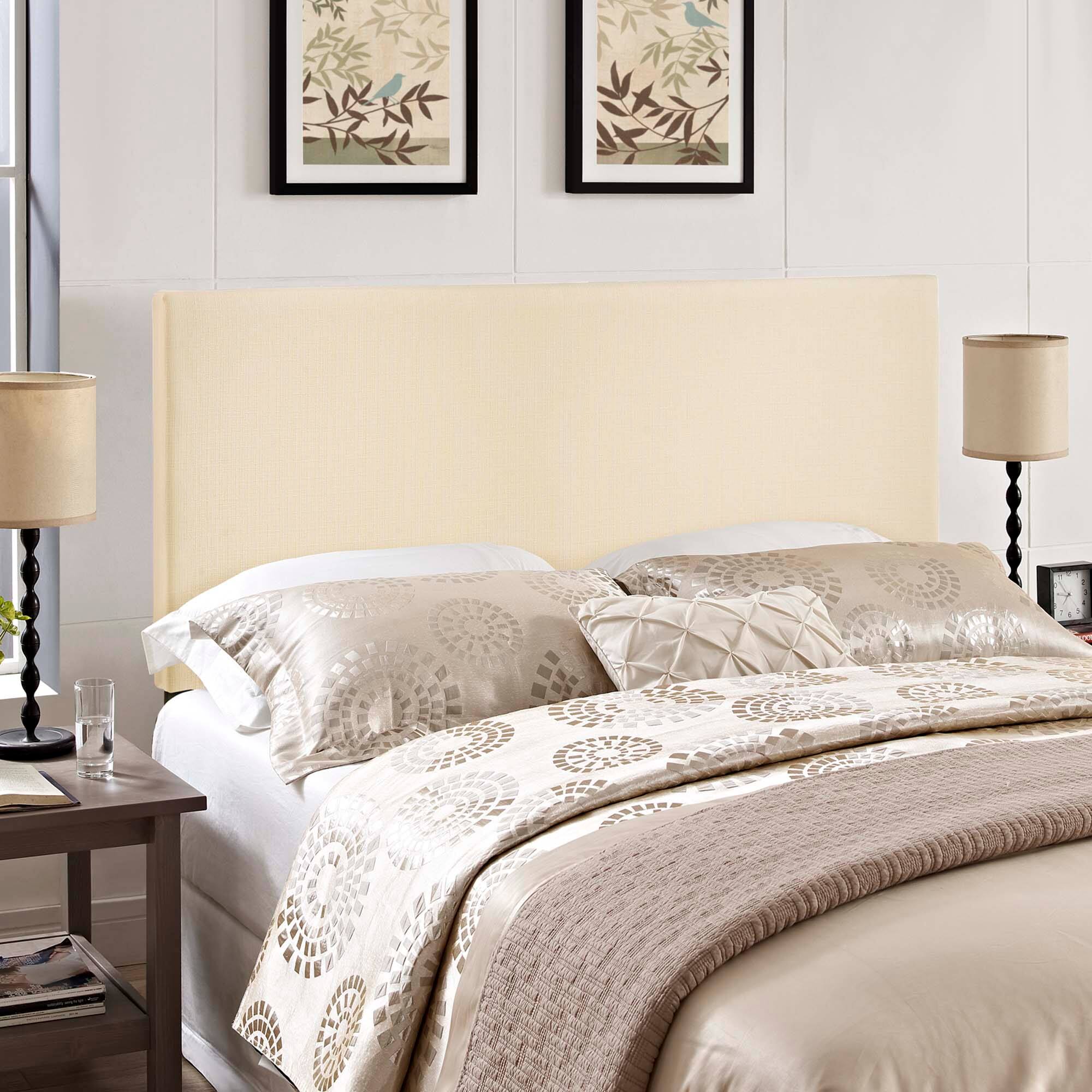 Alt View 2. Modway - Region Upholstered Fabric King Headboard by Modway - White.