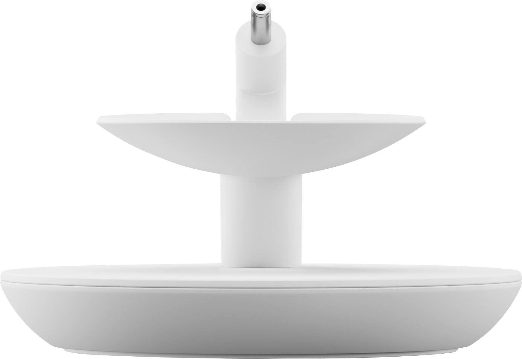 Front. Amazon - Stand with USB-C Charging Ports. Designed for Echo Dot - Glacier White.