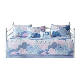 Gracie Mills - Eowyn 6-Piece Cotton Reversible Daybed Bedding Set - Blue
