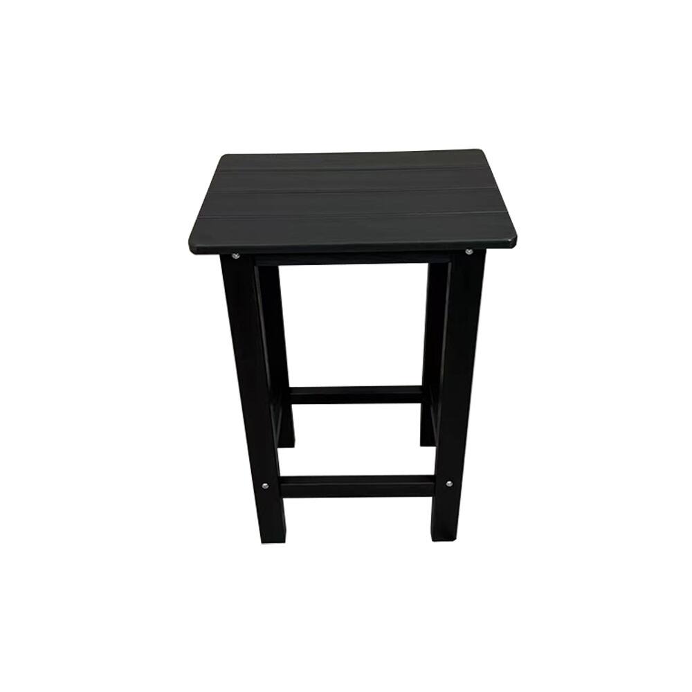 Alt View 6. Fortune Candy - HDPE Patio Bar Set, Outdoor Bar Stools with Table, Weather Resistant, for Poolside, Garden, Yard, Balcony (3 Piece) - Black.
