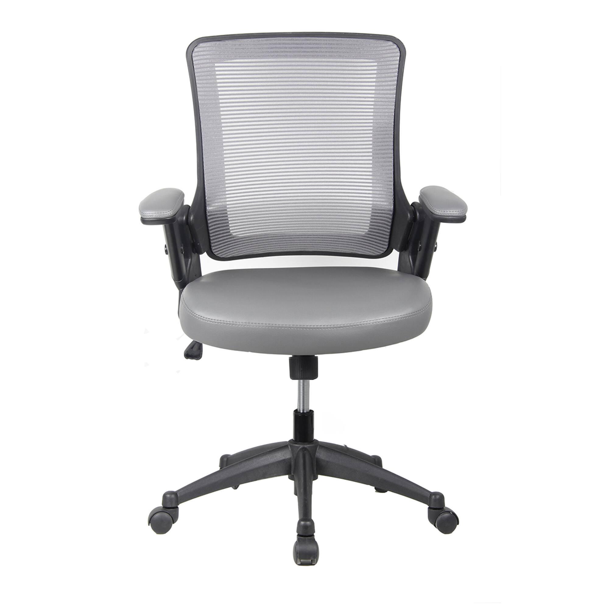 Alt View 1. GOODSILO - Mid-Back Mesh Task Office Chair with Adjustable Arms and Reclining Backrest - Gray.