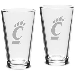 Jardine - Cincinnati Bearcats 16oz. 2-Piece Classic Pub Glass Set - Multicolor