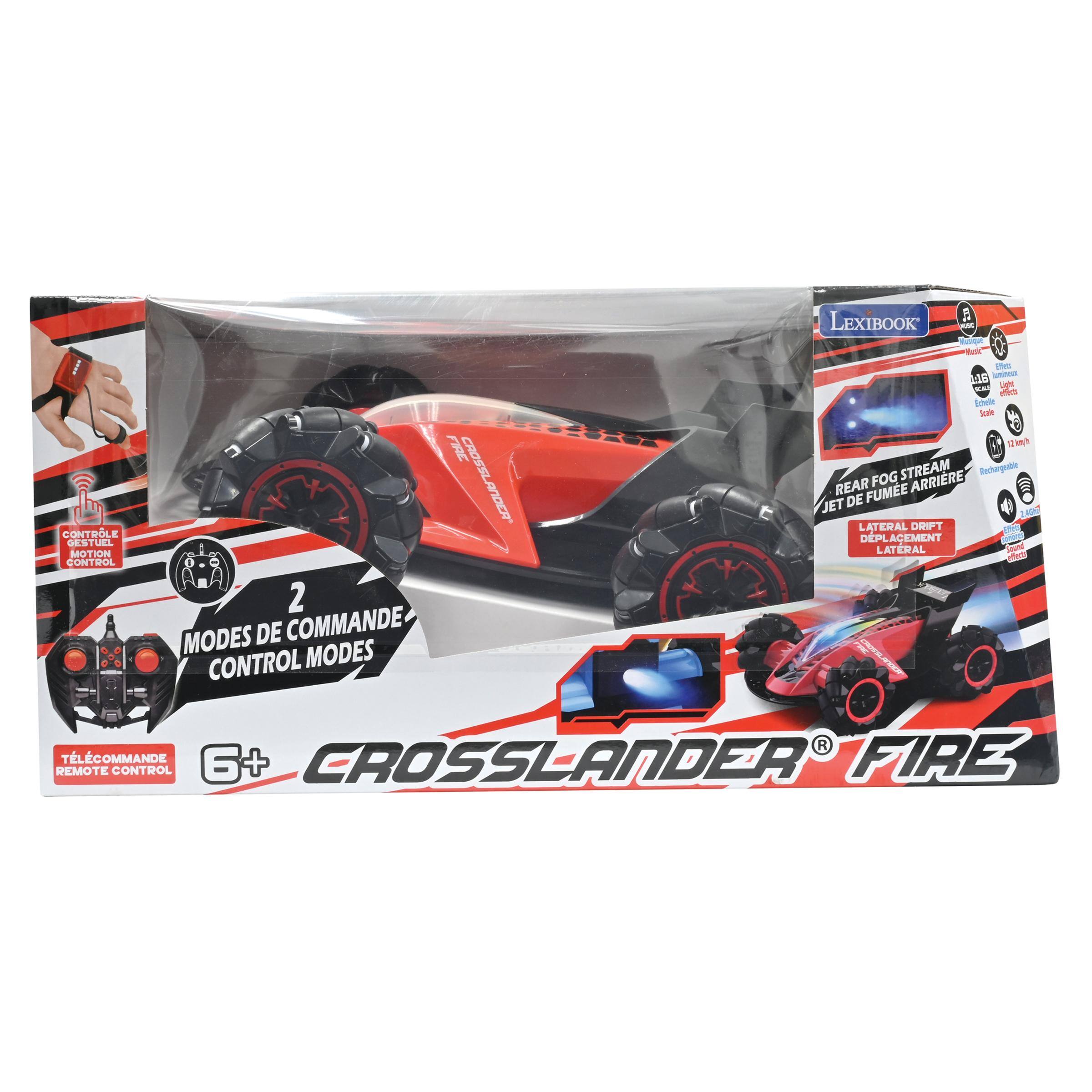 LEXIBOOK 5% KBC Offerts  
LIS KE Eshelle Scale  
FIRE STREAM Rechargeable  
CONTRÔLE GESTUEL MOTION  
CROSSLANDER JET REAR DE LATERAL FUMEE DPLACEMENT FOG LATRAL ARRIERE DRIFT CONTROL  
2 MODES DE COMMANDE CONTROL MODES  
REMOTE TLCOMMANDE CONTROL  
6++  
CROSSLANDER FIRE