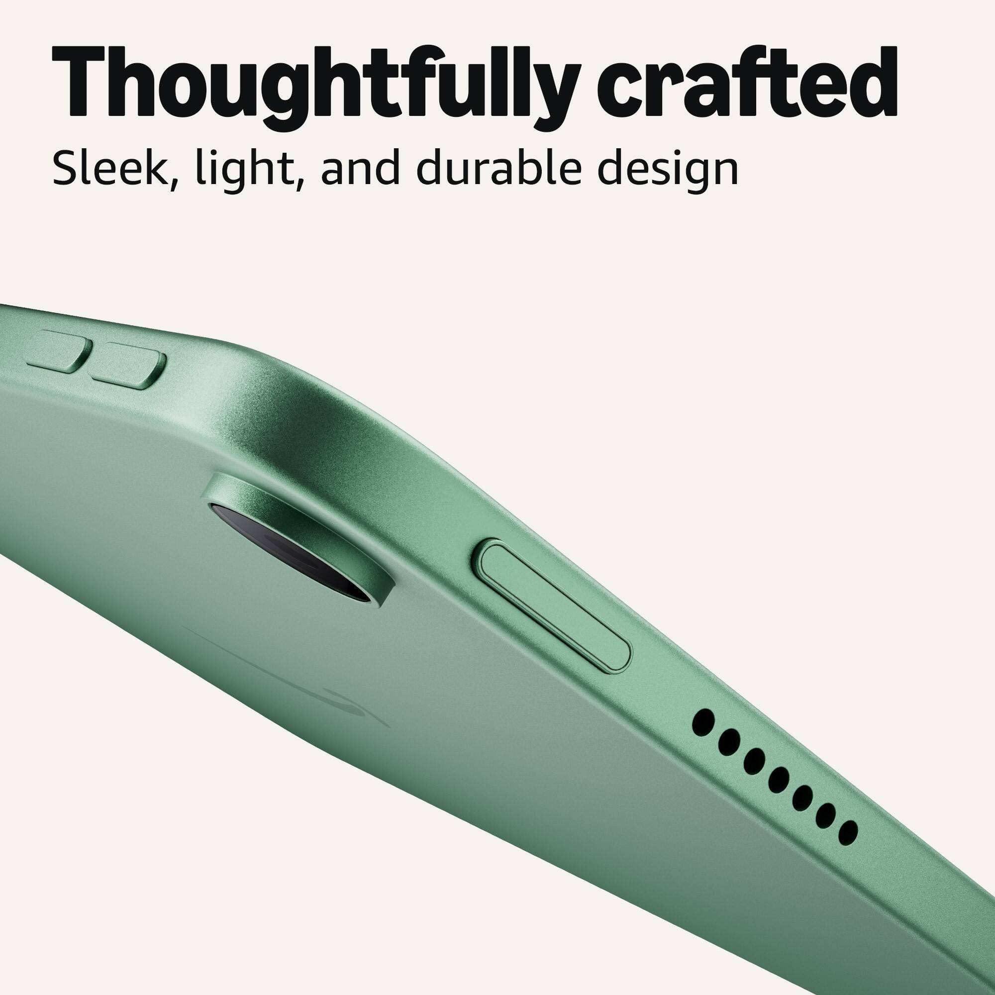 Thoughtfully crafted  
Sleek, light, and durable design