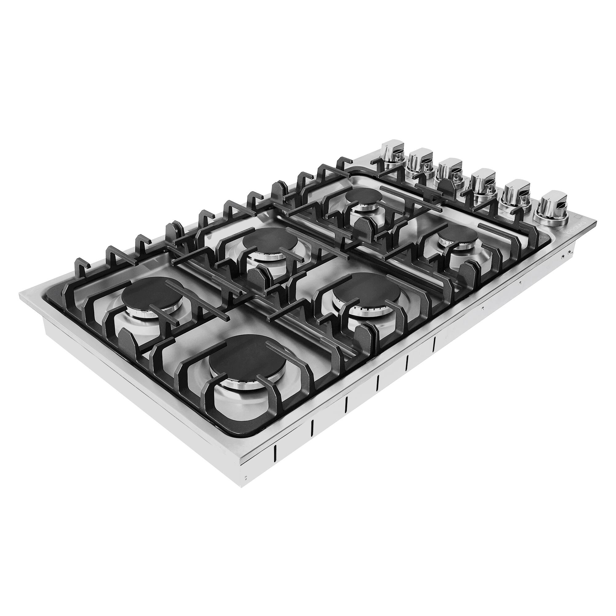 Alt View 1. COSMO - COS-DIC366 36 in. Gas Cooktop in Stainless Steel with 6 Italian Made Burners - Stainless Steel.