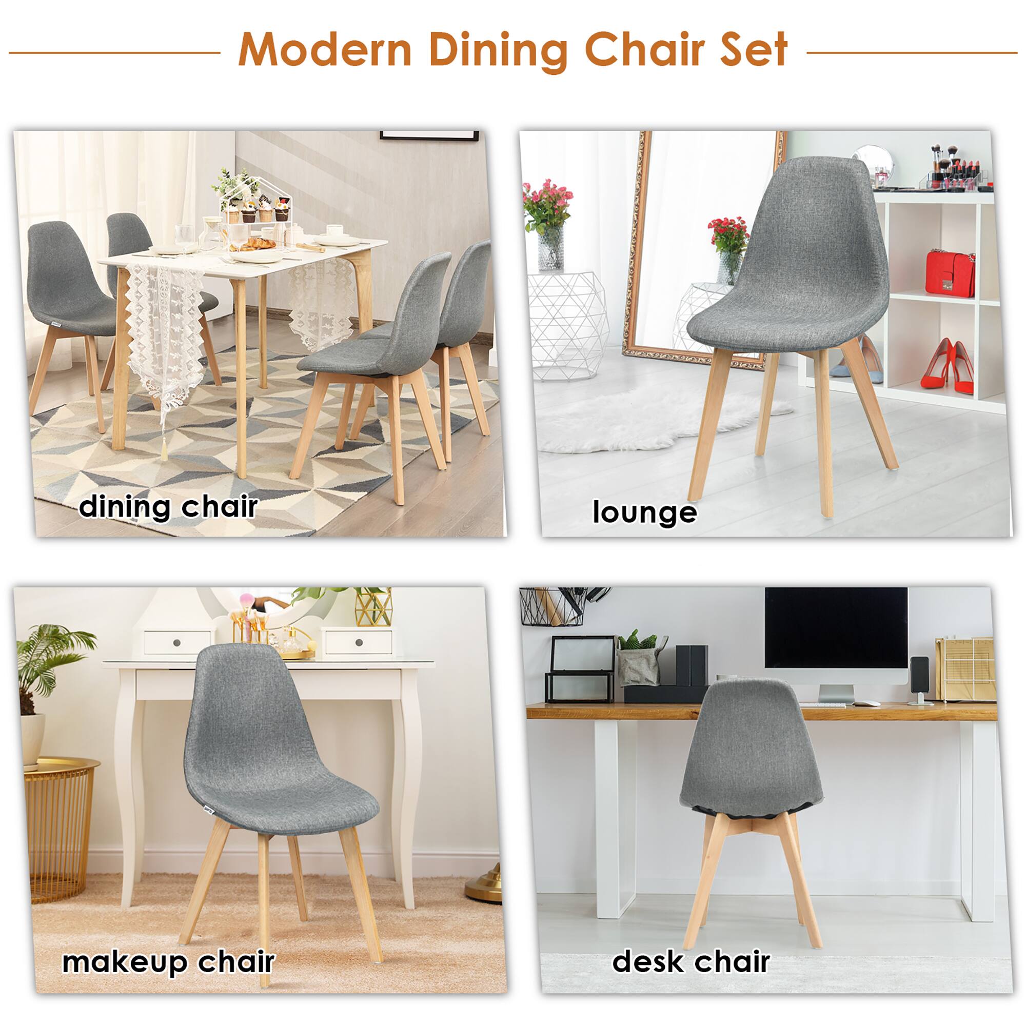 Modern Dining Chair Set

- dining chair
- lounge
- makeup chair
- desk chair