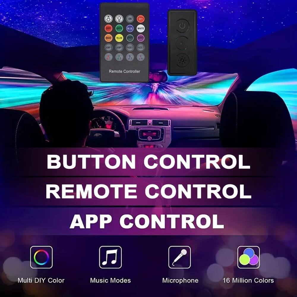 BUTTON CONTROL  
REMOTE CONTROL  
APP CONTROL  

Multi DIY Color  
Music Modes  
Microphone  
16 Million Colors