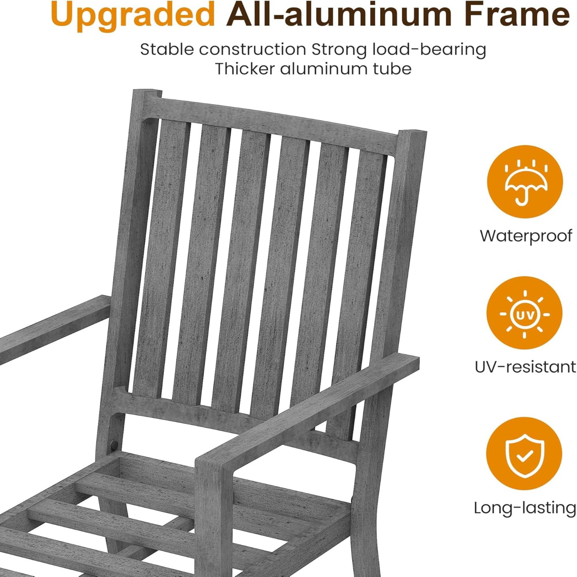Upgraded All-aluminum Frame  
Stable construction  
Strong load-bearing  
Thicker aluminum tube  
Waterproof  
UV-resistant  
Long-lasting