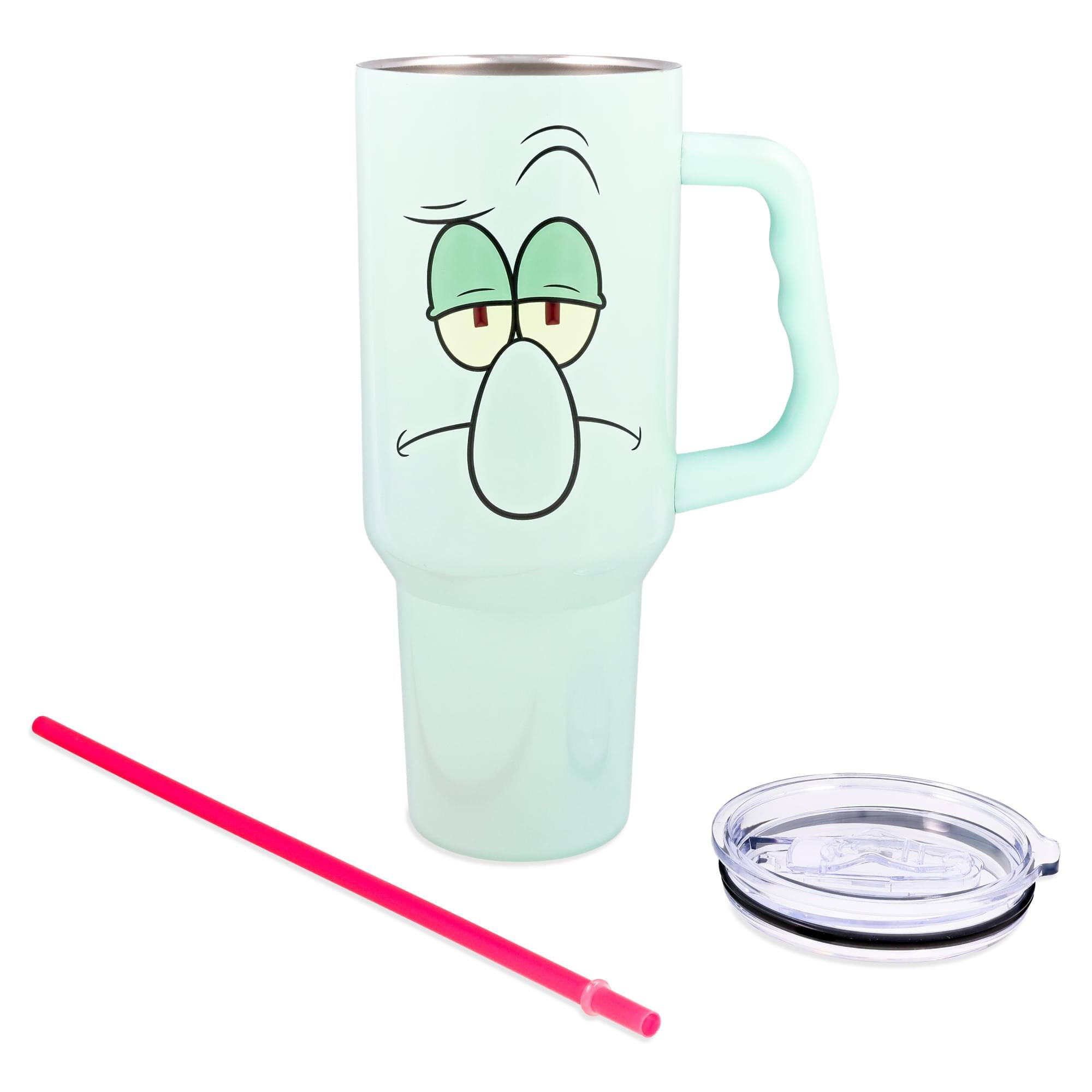 Alt View 10. Silver Buffalo - Nickelodeon SpongeBob SquarePants Squidward 40-Ounce Stainless Steel Tumbler - Multi-Colored.