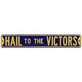 Authentic Street Signs - Michigan Wolverines 6" x 36" College Ave Street Sign - Navy