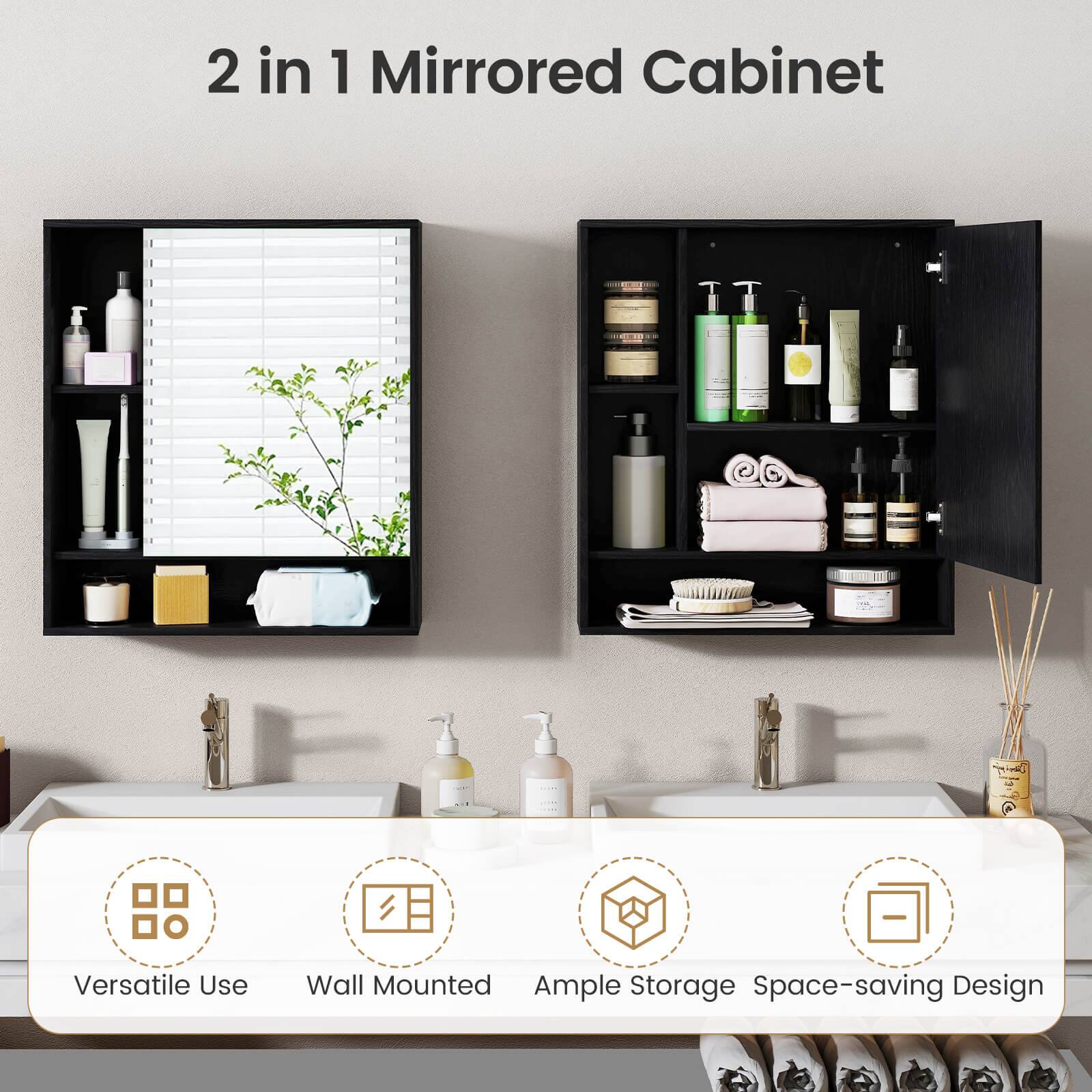 2 in 1 Mirrored Cabinet  
Versatile Use  
Wall Mounted  
Ample Storage  
Space-saving Design