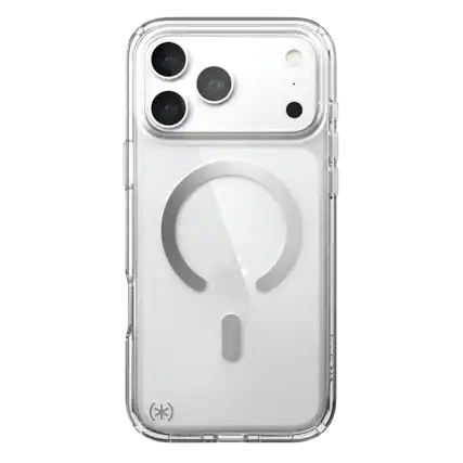 Front. Speck - Presidio Perfect Clear Case with MagSafe for Apple iPhone 18 Pro Max / iPhone 17 Pro Max - Clear.