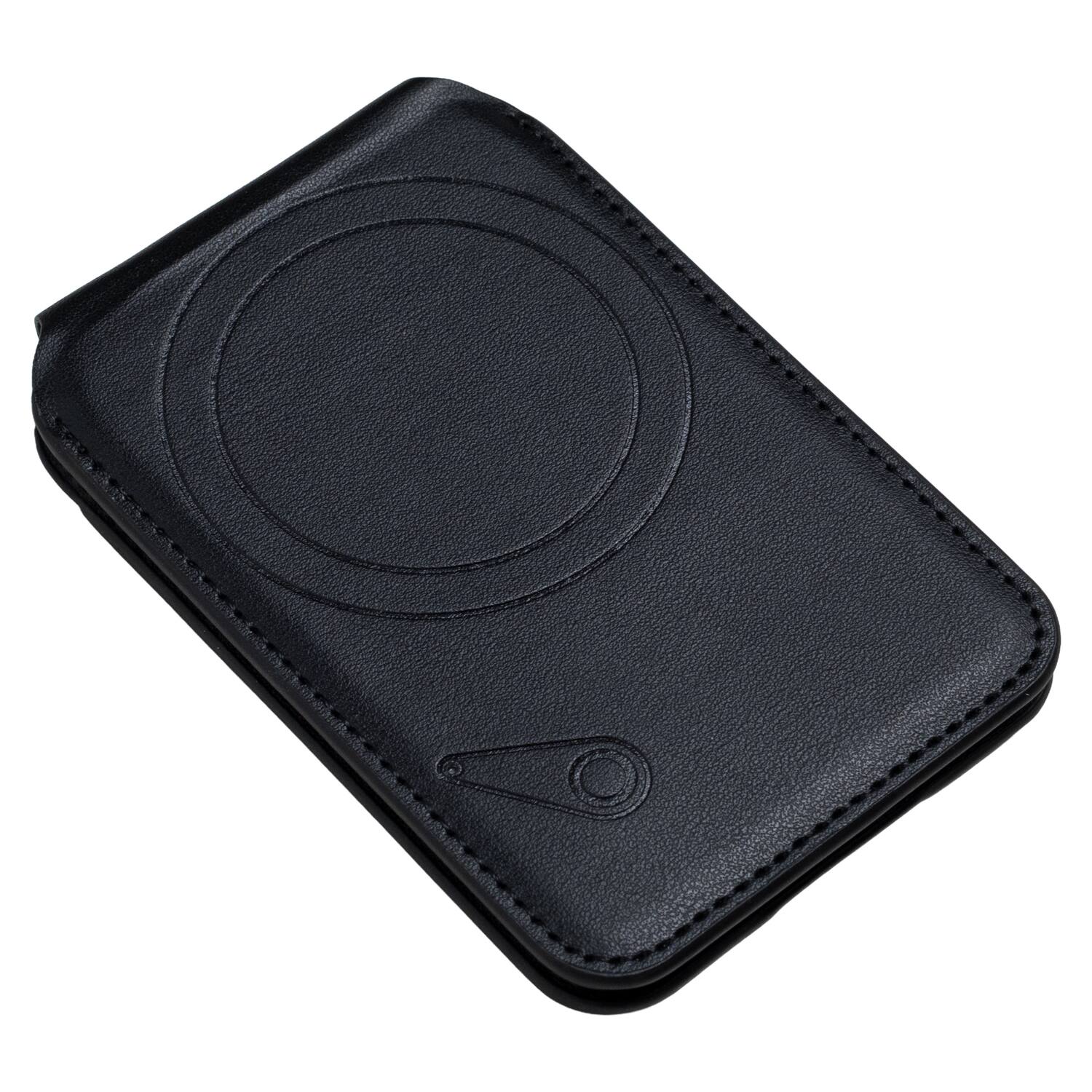 Alt View 5. Scapade - MagCard Pro MagSafe Compatible Magnetic Card Holder Wallet with Kickstand, Apple Find My Tracker - Black.