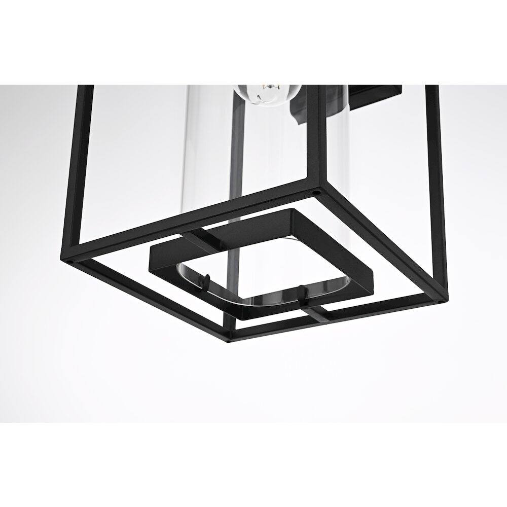 Alt View 2. Elegant Lighting - Memphis 8.5 Inch Outdoor Wall Sconce In Black - Black.