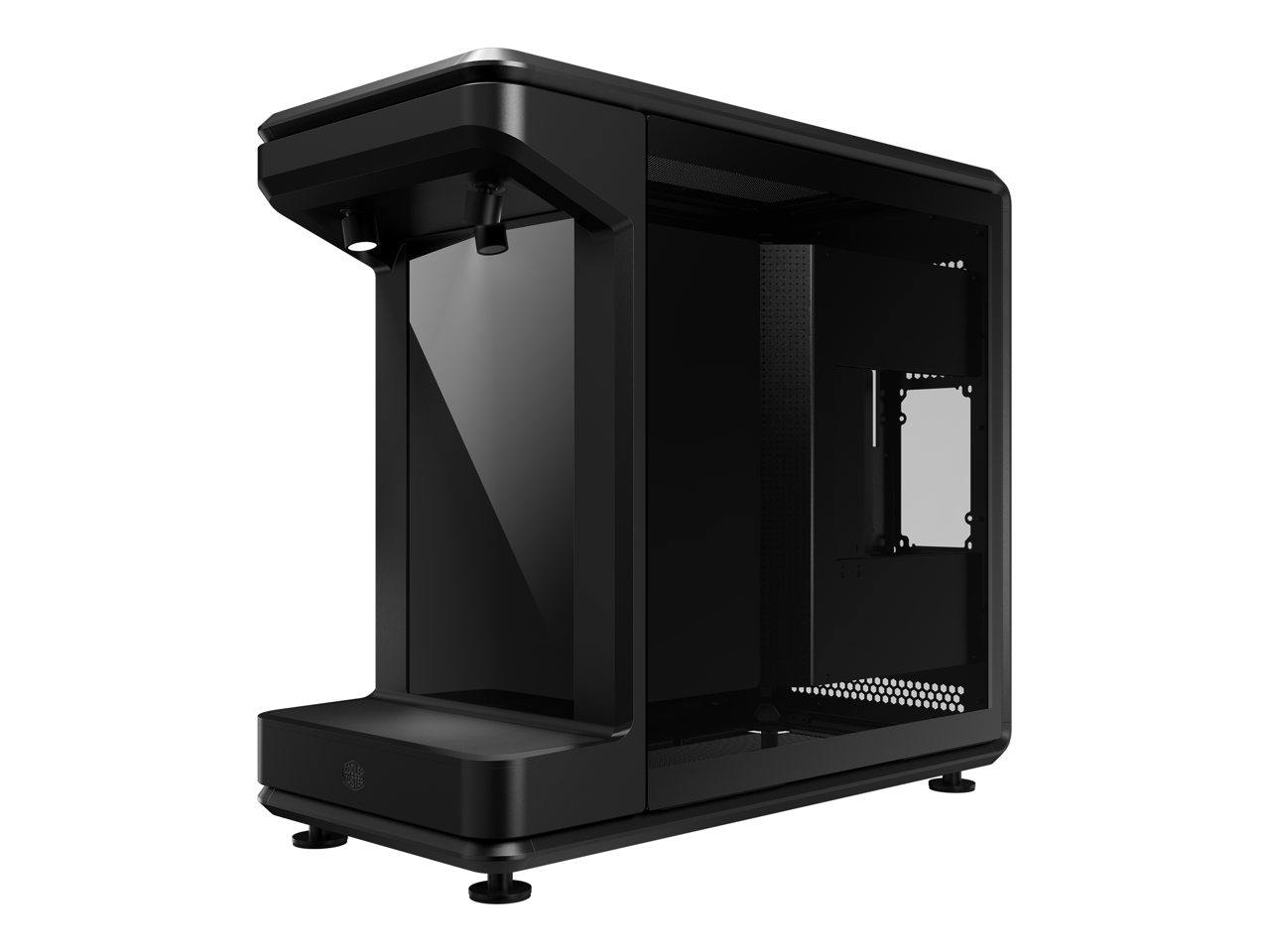 Alt View 4. Cooler Master - masterframe 360 stage lcd open-frame atx pc case, front lcd displa - Black.