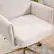 Alt View 2. APRILSOUL - TY Adjustable Office Chair Ergonomic Swivel Velvet White Bedroom - White.
