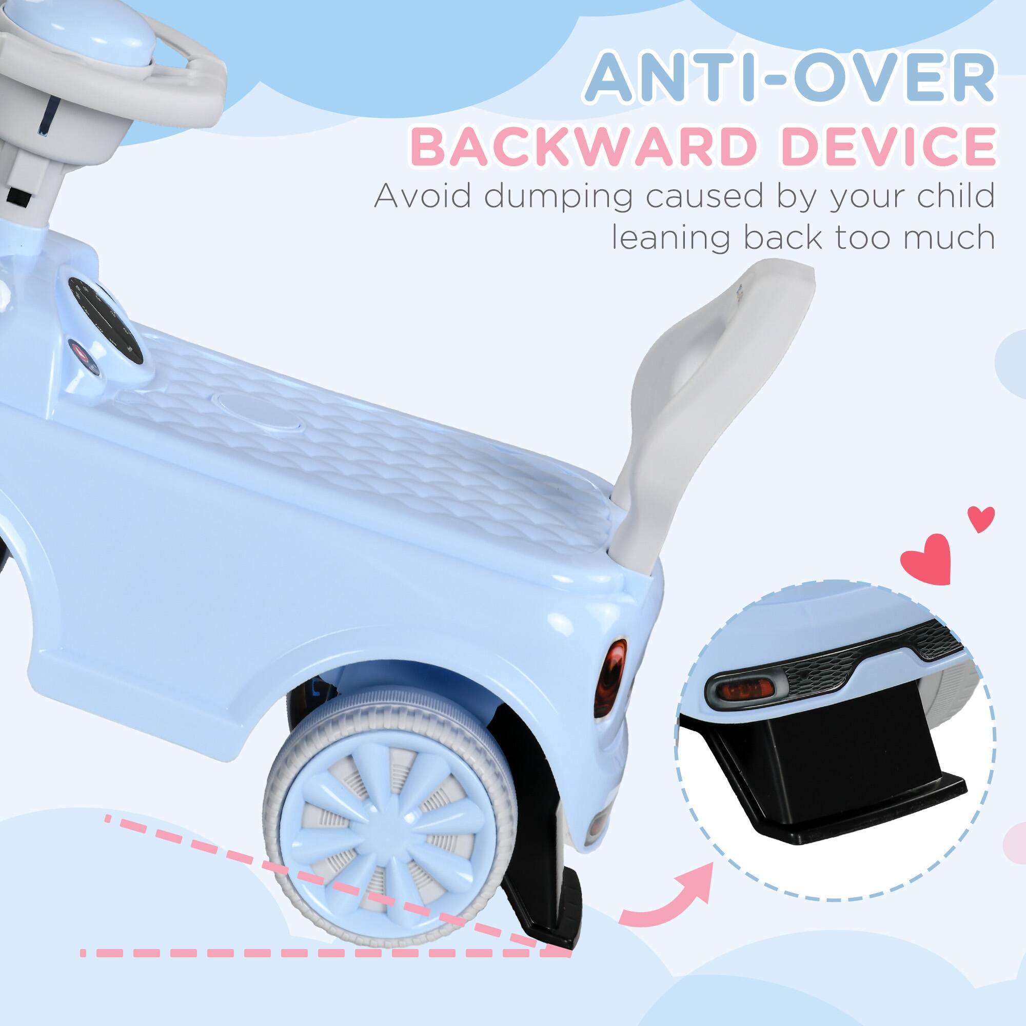 ANTI-OVER  
BACKWARD DEVICE  
Avoid dumping caused by your child leaning back too much