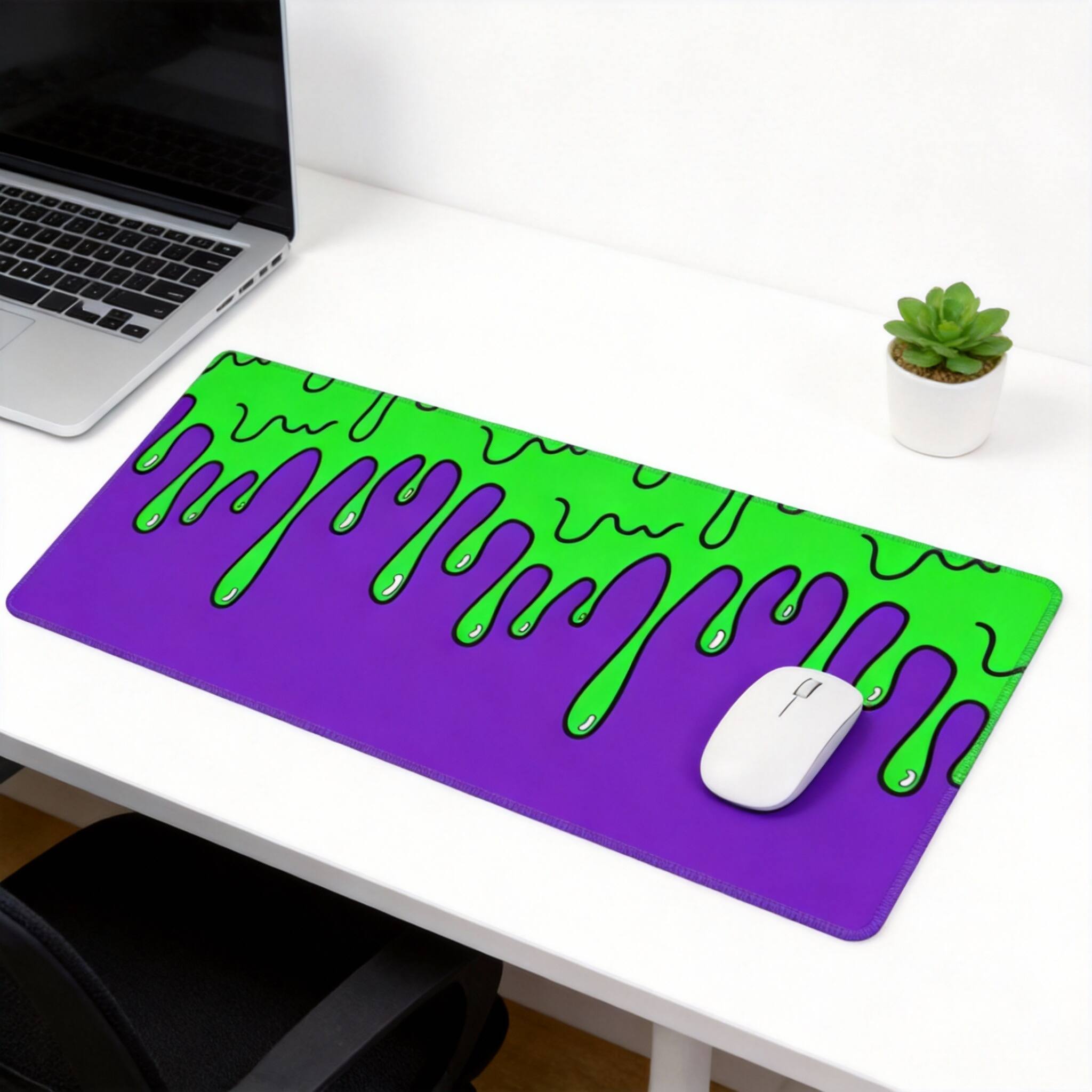 Alt View 1. Frangdom - Abstract Dripping Gaming Mouse Pad Large Non-slip Desk Mat 31.5 x 11.8 inch - Kanagawa Wave.