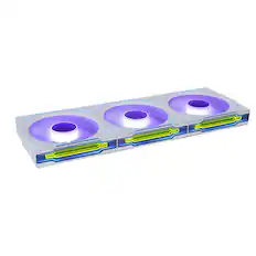 Front. Lian Li - UNI Fan SL-Infinity Wireless 120 Triple Pack Reverse Blade ARGB Fan Control Double Infinity Mirror Controller Included - white.