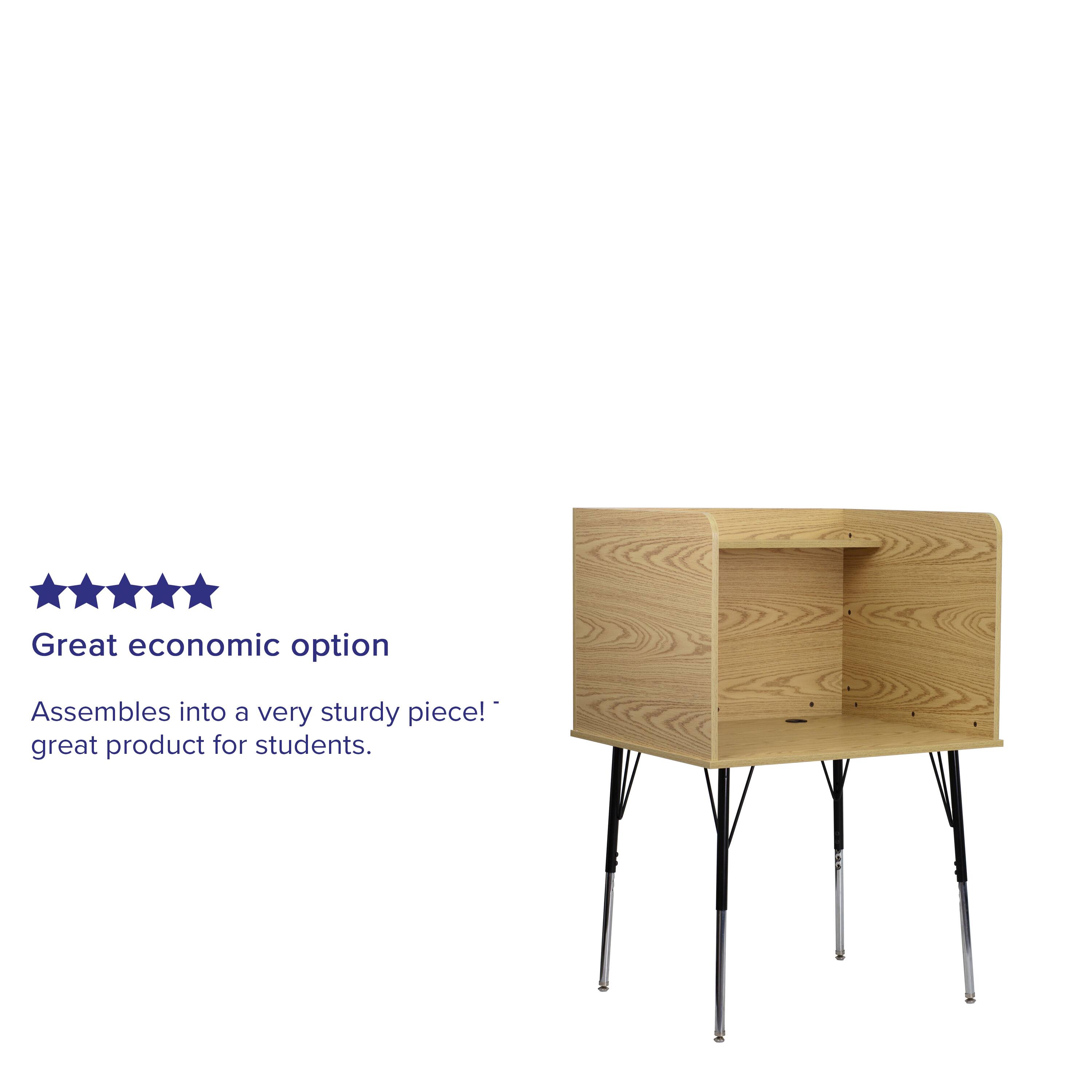 Great economic option  
Assembles into a very sturdy piece!  
Great product for students.