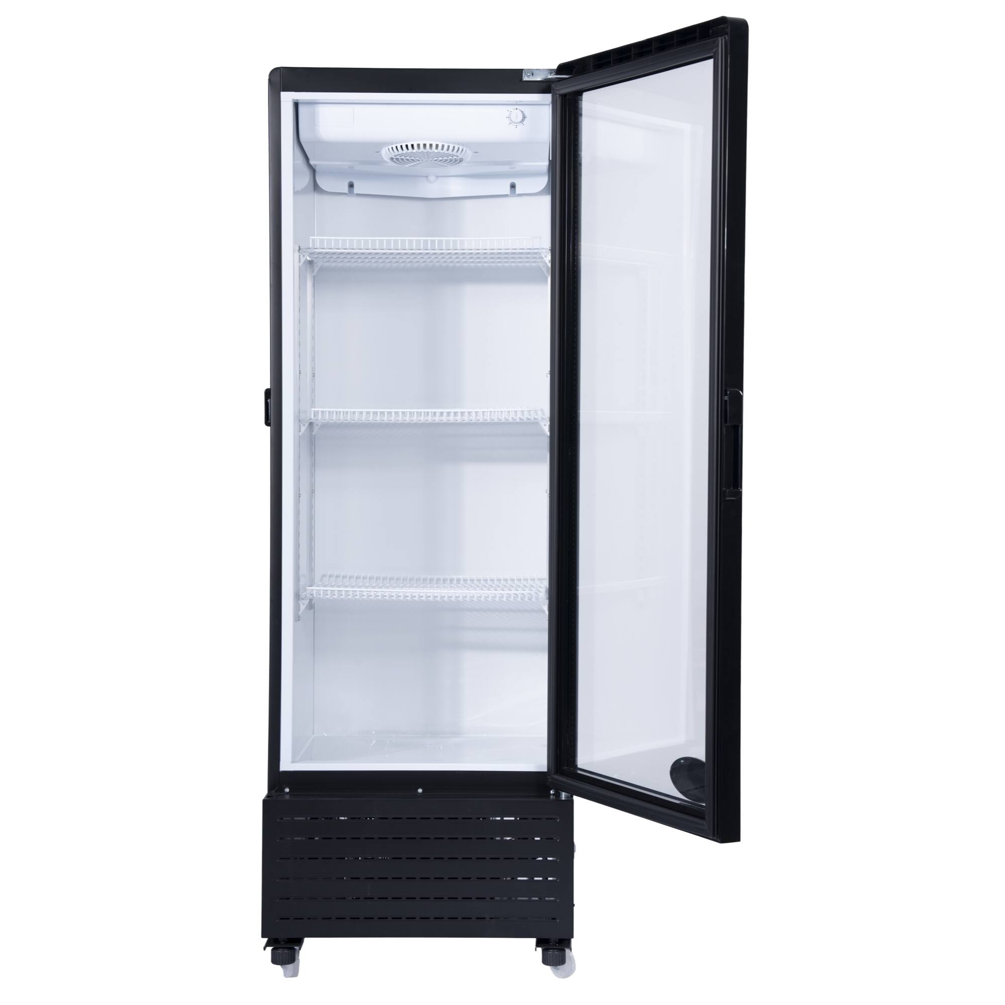 Back. Koolmore - 21 in. One Glass Door Commercial Display Merchandiser Refrigerator Cooler in Black, ETL Listed, 8 cu. ft. (KM-MDR-1GD-8C - Black.