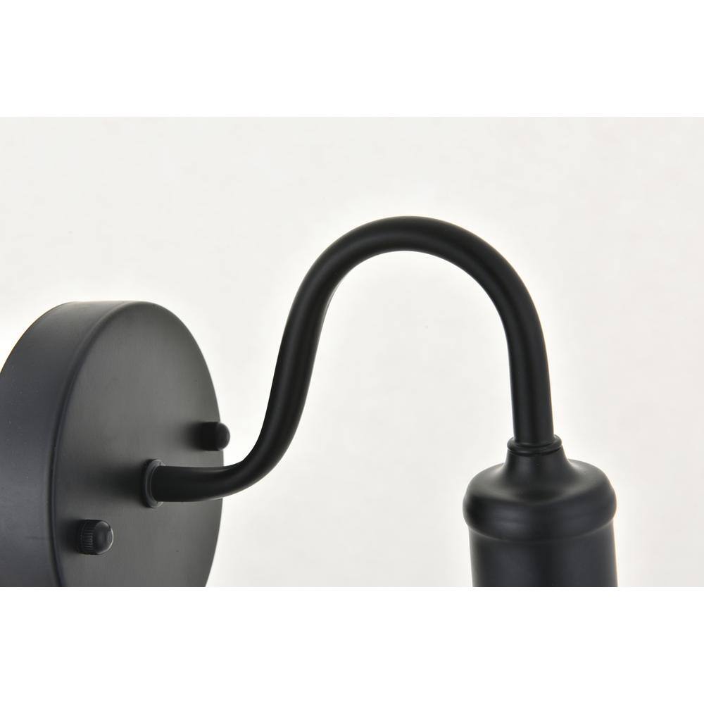 Alt View 2. Living District - Serif 1 light black Wall Sconce - Black.