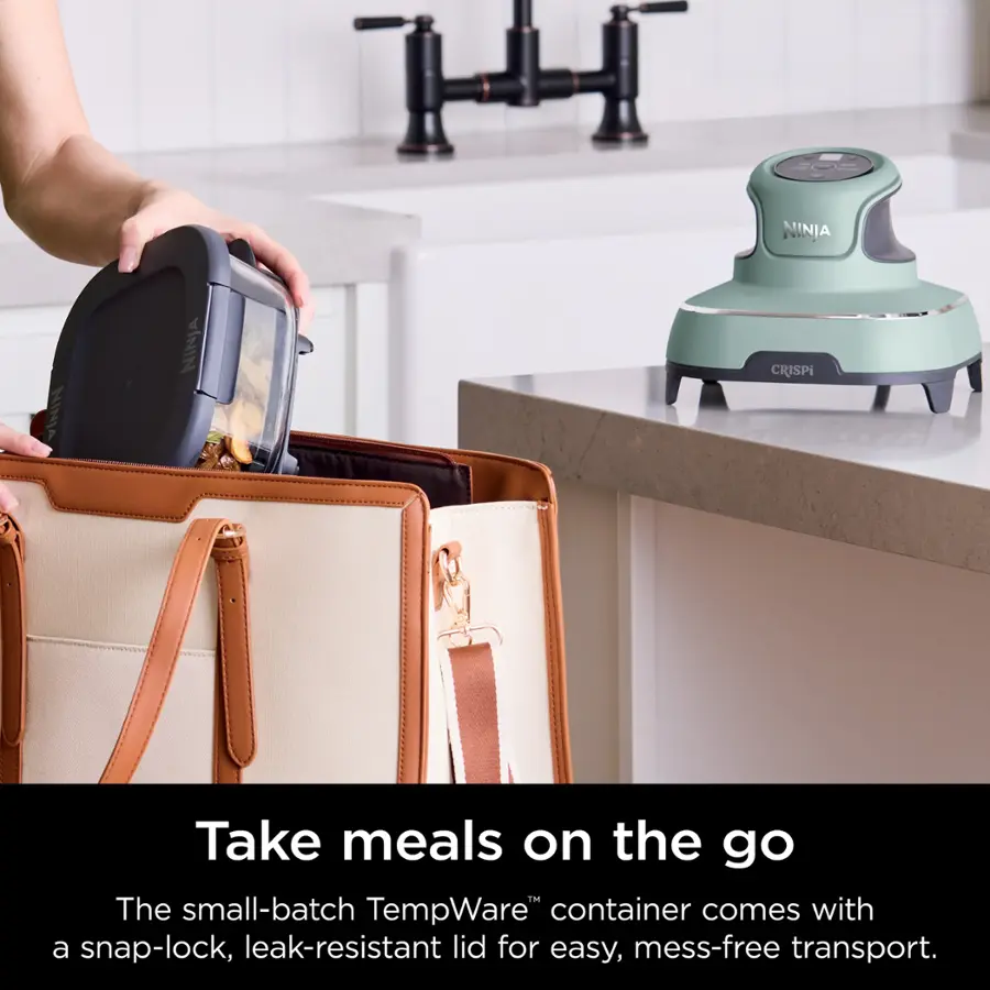 The small-batch TempWare container comes with a snap-lock, leak-resistant lid for easy, mess-free transport.