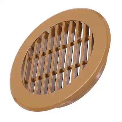 Front. Unique Bargains - 8 Inch Round Ceiling Diffuser, Aluminum Register Circular Outlet Soffit Vent for HVAC Bathroom Kitchen Garage - Brown.