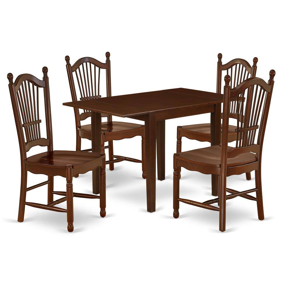 Left. East West Furniture - Dining Room Set Mahogany - Mahogany.