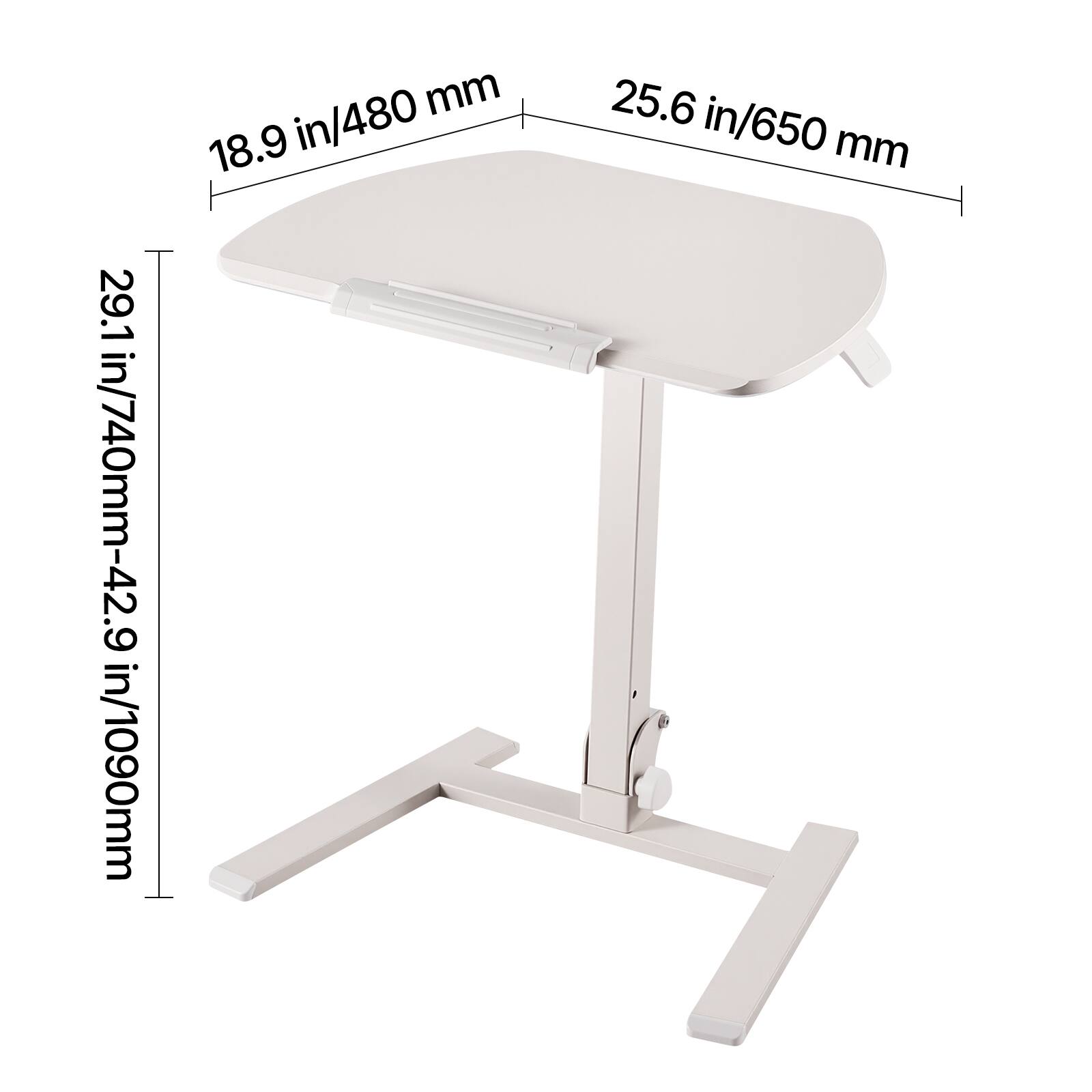 29.1 in/740mm-42.9 in/1090mm  
18.9 in/480 mm  
25.6 in/650 mm