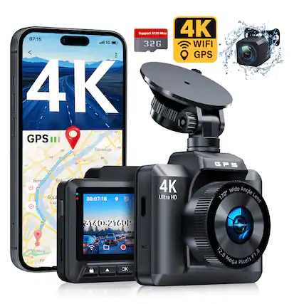Support 512G Max 07:15 ill 5G 32G 4K GPS III Bankside
4K WIFI GPS
4K Ultra HD
Wide Angle 170 Lens
3140x2160P
12.0 Mega Pixels F1.8 F1
OK