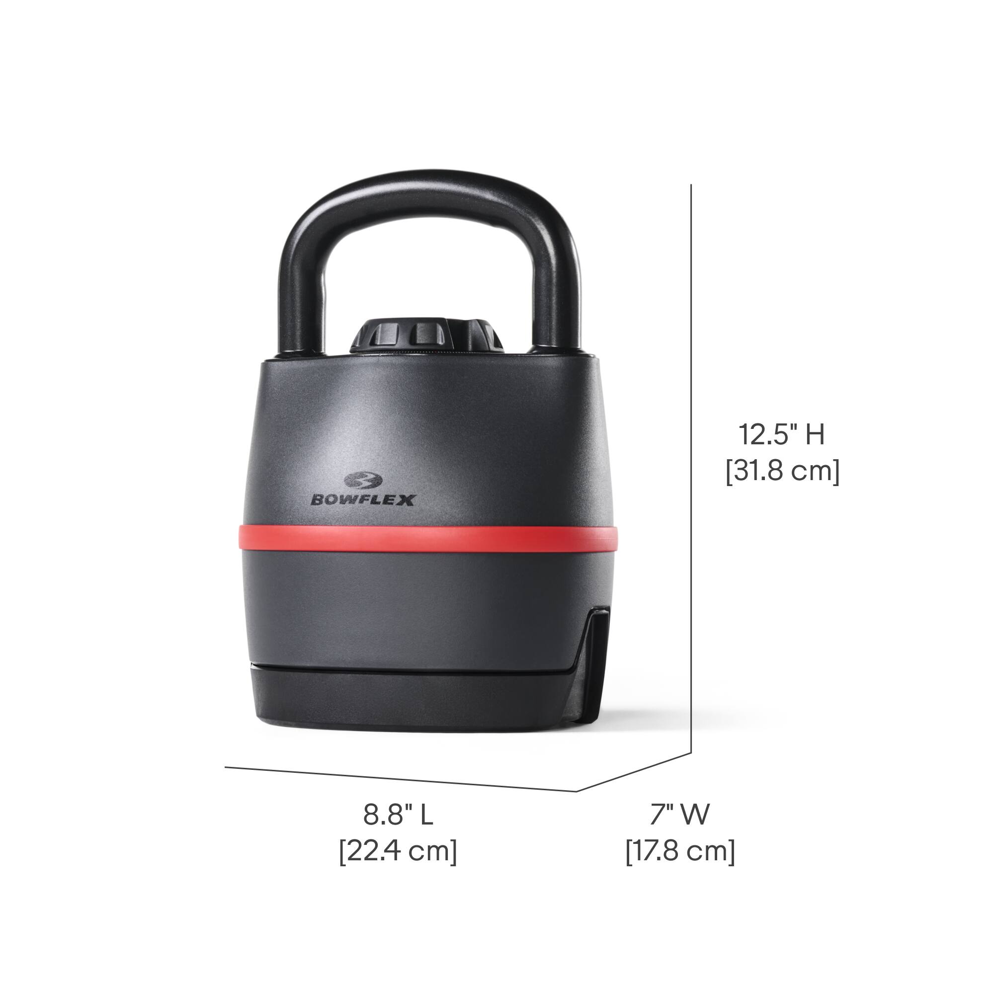 BOWFLEX 12.5" H [31.8 cm] 8.8" L [22.4 cm] 7"W [17.8 cm]