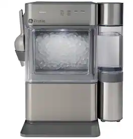 GE Profile - Opal Mini Pro+ Countertop Nugget Ice Maker with Side Tank, 36 lb Daily Ice Production - Stainless Steel