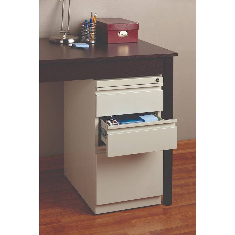 Alt View 7. Hirsh - Hirsh 20" Deep Mobile Pedestal File Cabinet 3 Drawer Box-Box-File, Putty - Beige.
