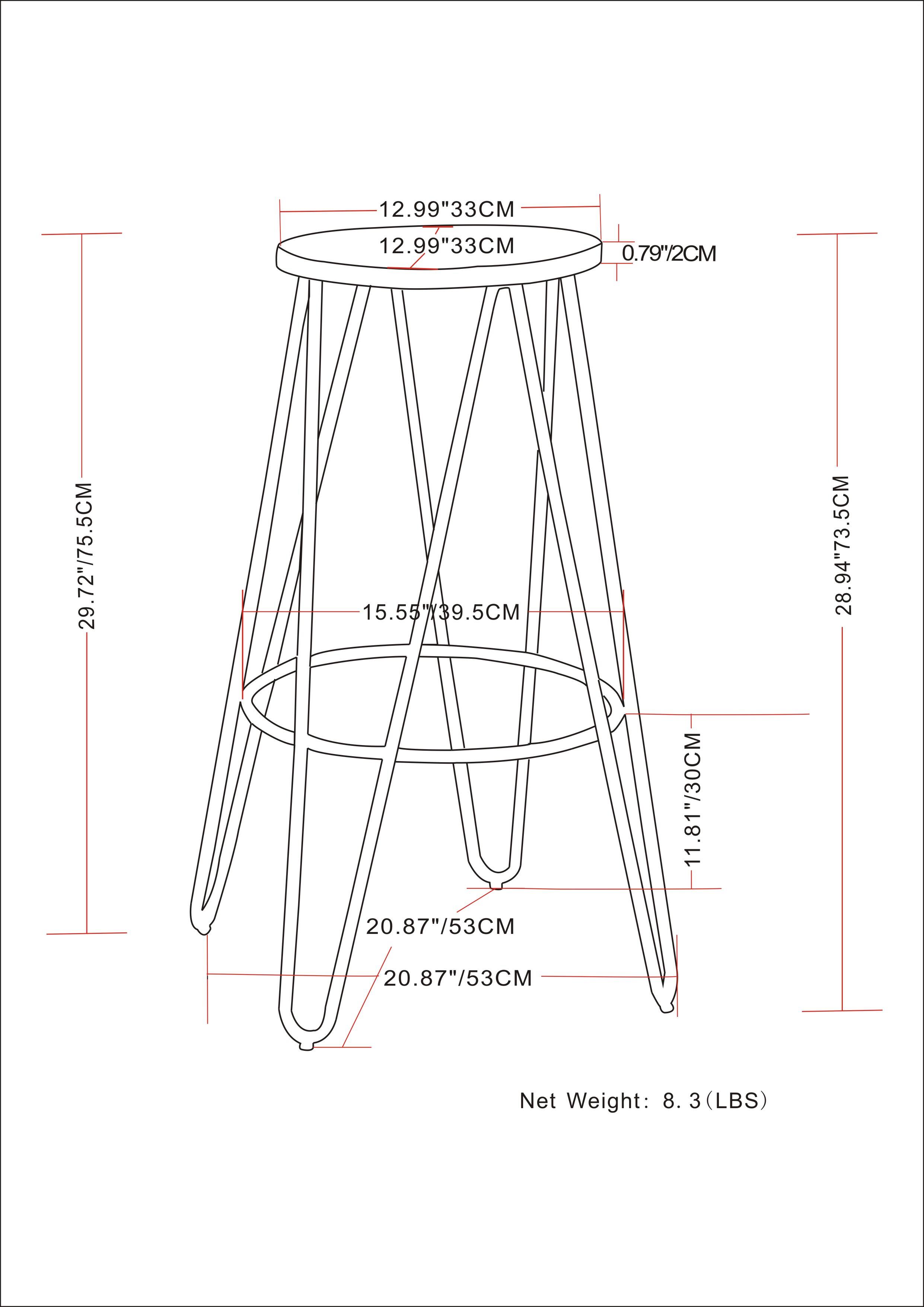 Alt View 15. Simpli Home - Simeon 30 inch Metal Bar Stool with Wood Seat - Natural / Black.