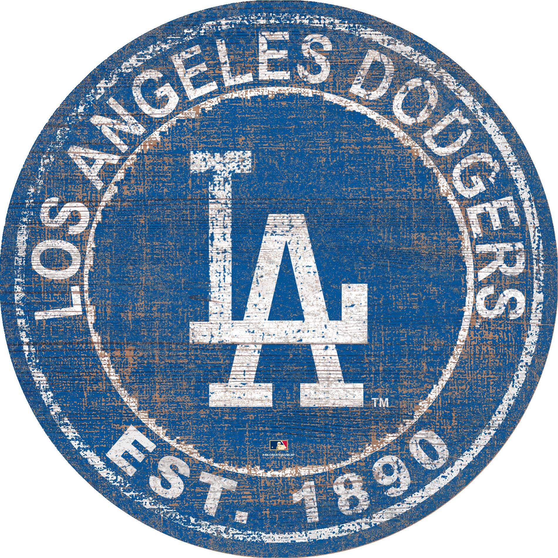 Los Angeles Dodgers 24'' Round Heritage Logo Sign