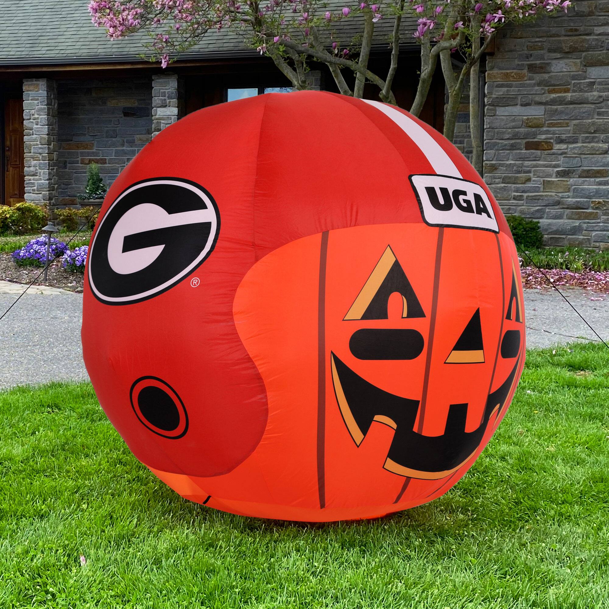 Alt View 1. Sporticulture - Georgia Bulldogs Jack-O-Helmet Inflatable - Multicolor.
