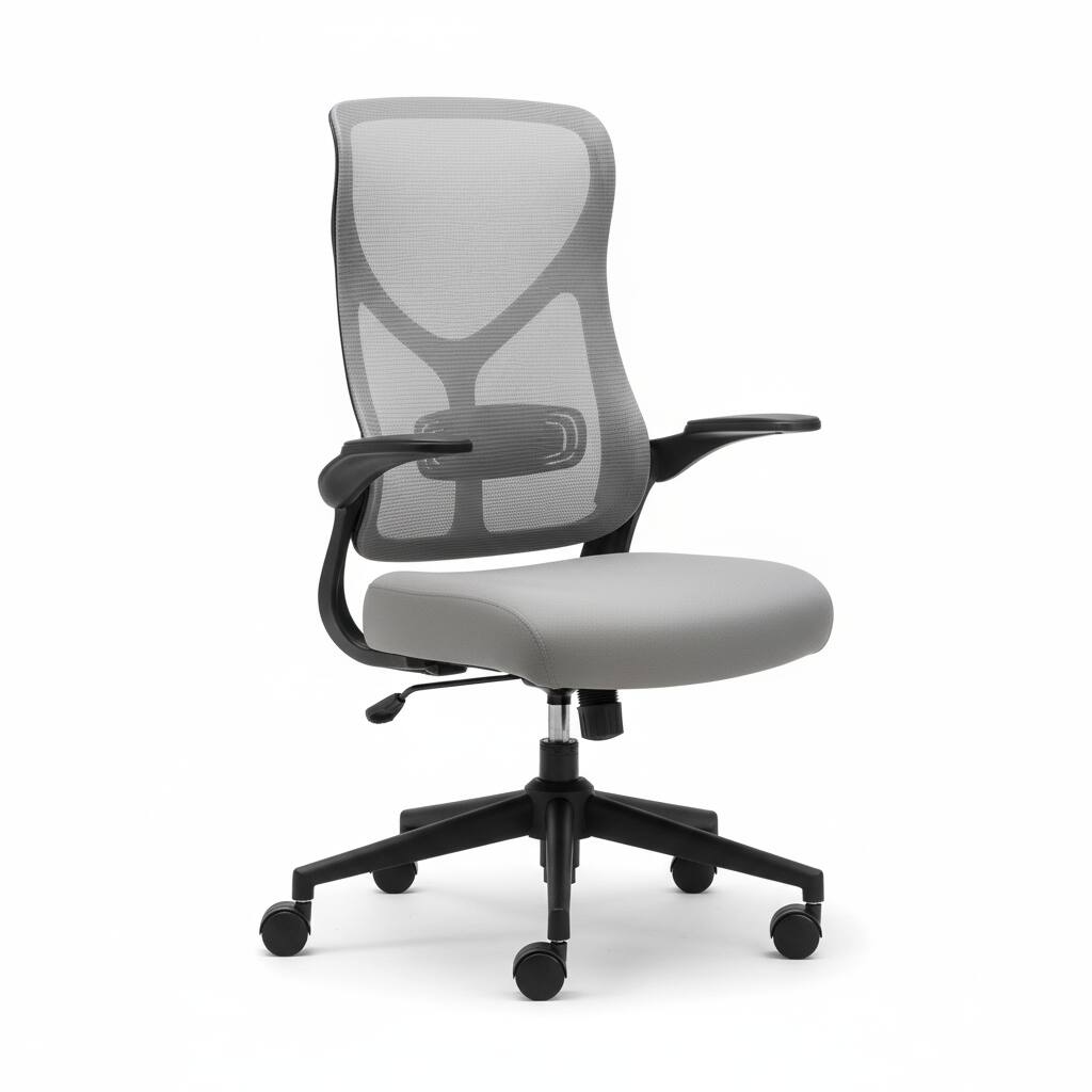 AOITUN - Comfort Office Chair for Daily Work, Ergonomic Seat with Lumbar Support, Ideal for Home Offices, College Dorm Rooms - Gray