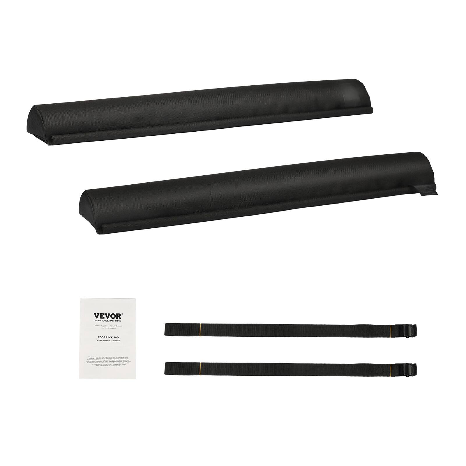 Alt View 5. VEVOR - Soft Roof Rack Pads, 28" Universal Car Roof Rack Pads for Various Crossbars - Black.